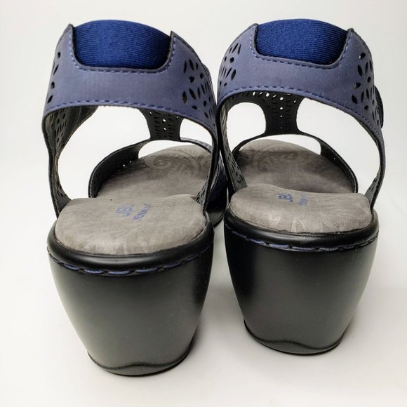 JBU by Jambu Chloe Perforated Sandals Navy 12 New - Picture 7 of 12